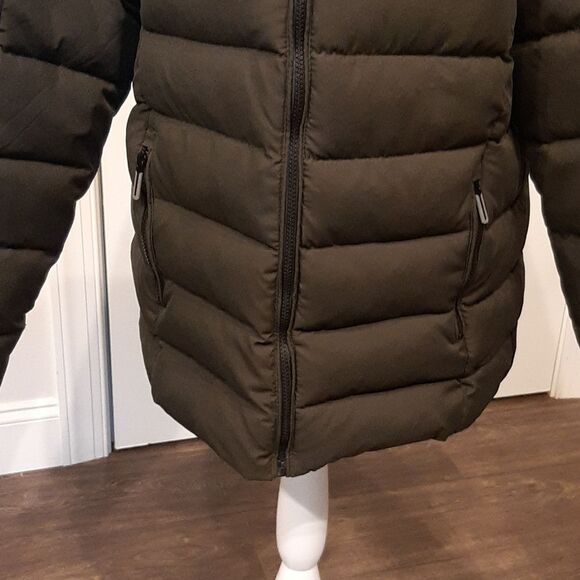 Outdoor Black and Gray Puffer Jacket - Picture 3 of 15